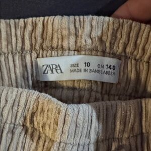 Zara Light Brown Textured Trousers